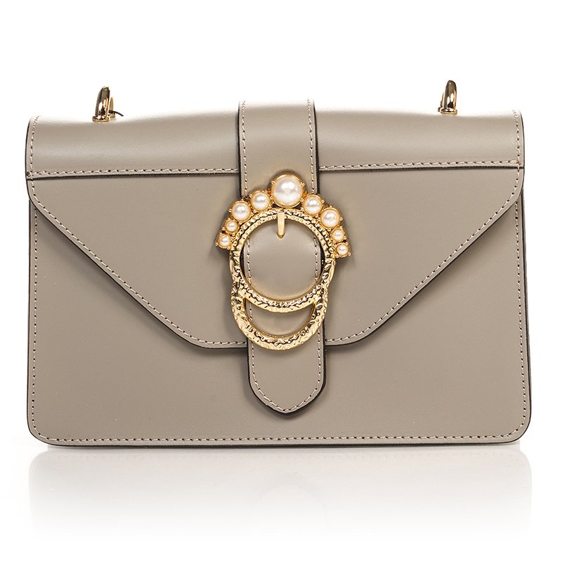 

Кожаный клатч Italian Bags Таупе