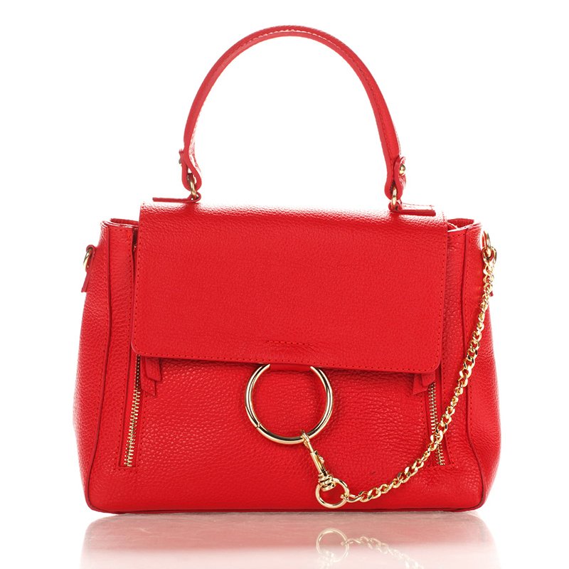 

Женская кожаная сумка Italian bags Красный