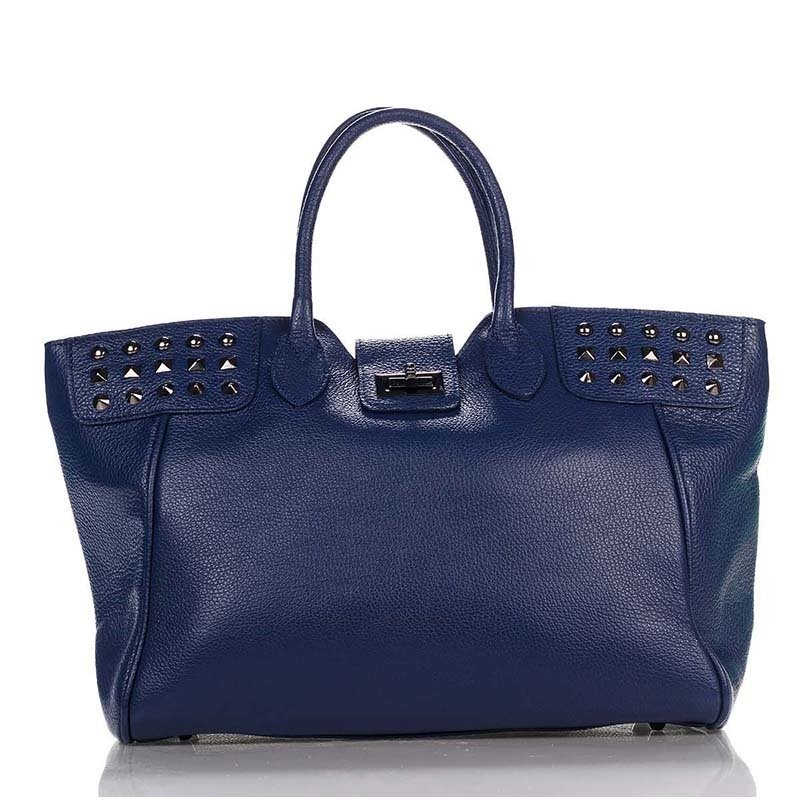 

Женская кожаная сумка Italian bags Синий