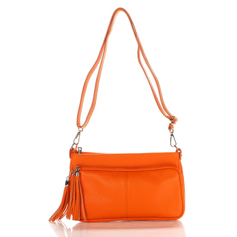 

Женская кожаная сумка Italian bags Оранжевый