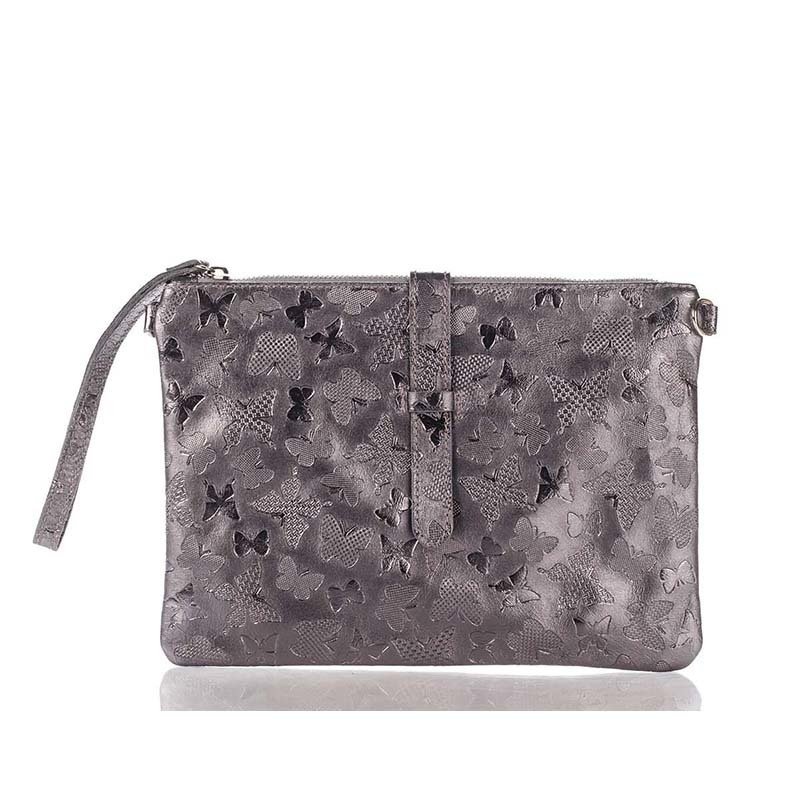 

Клатч кожаный Italian Bags Серый