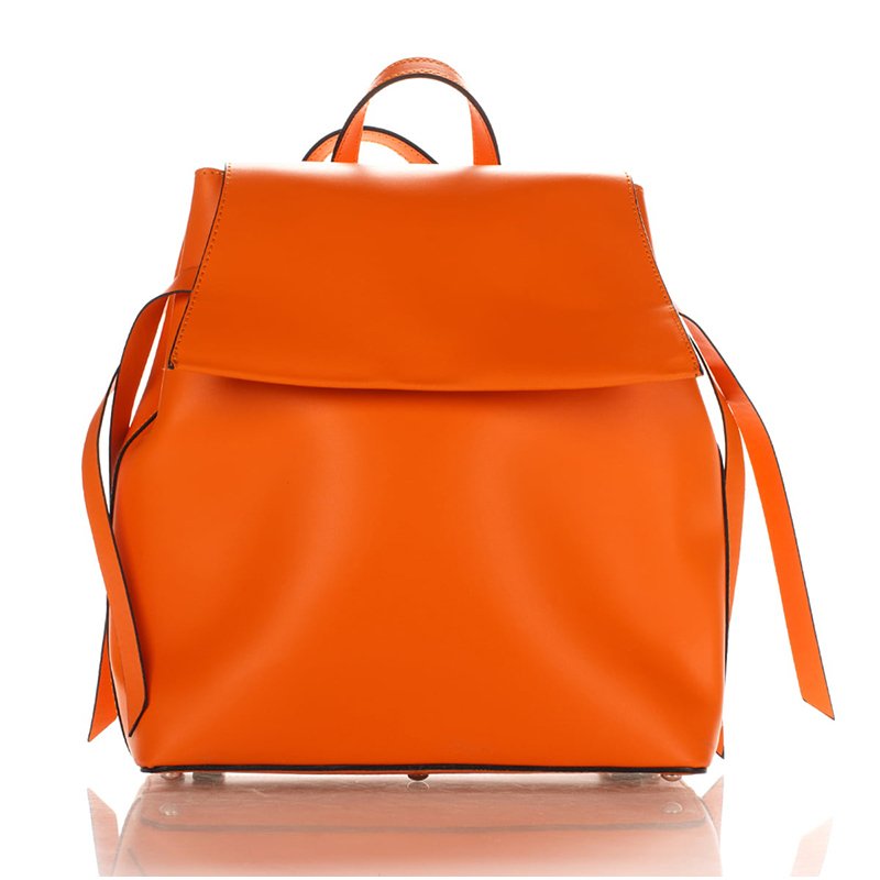 

Городской кожаный рюкзакItalian bags Оранжевый
