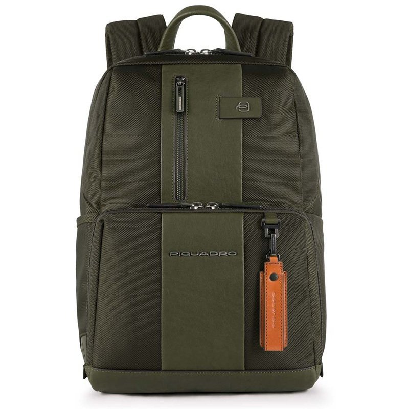 

Городской рюкзак Piquadro BRIEF Green с отд. д/ноут.14"/iPad Air/Pro+брелок CONNEQU