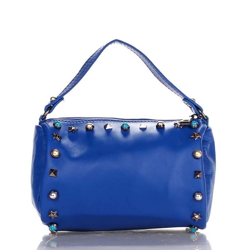 

Женская кожаная сумка Italian bags Синий
