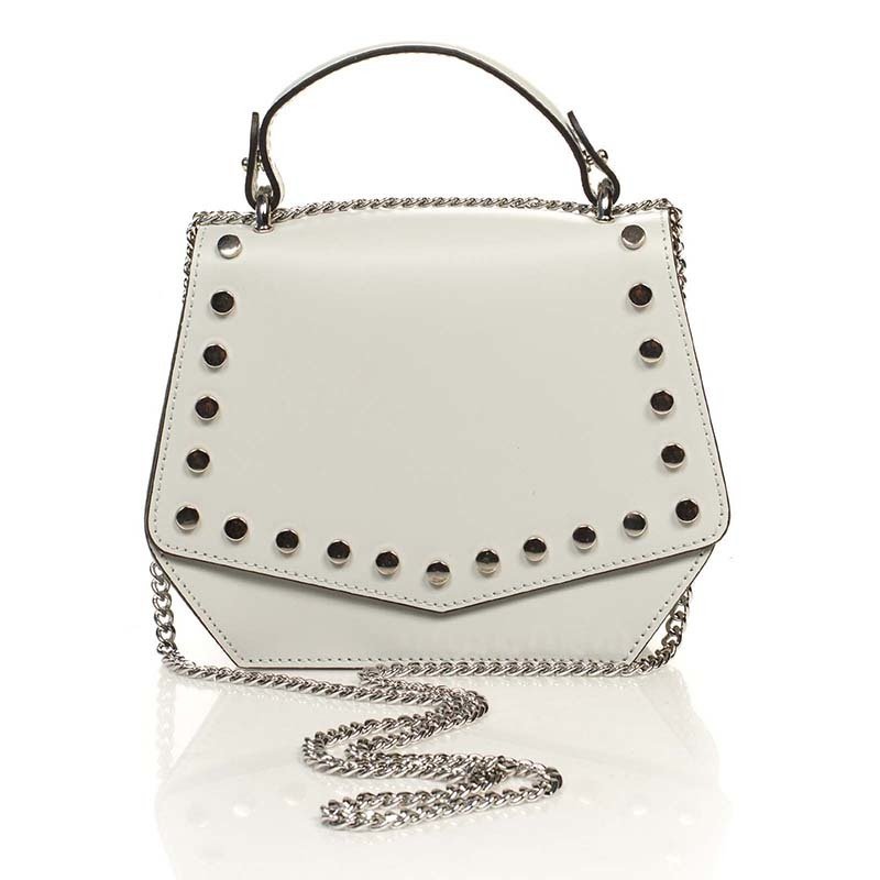

Женская кожаная сумка Italian bags Серый