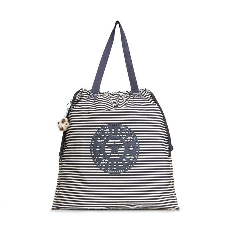 

Женская сумка Kipling NEW HIPHURRAY L FOLD Marine Stripy складная 14л
