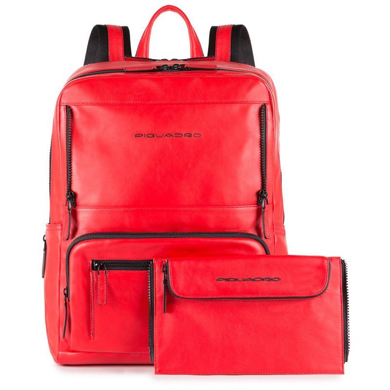 

Городской рюкзак Piquadro SETEBOS Red с отд. д/ноут 15"/iPad Air/Pro+косметичка
