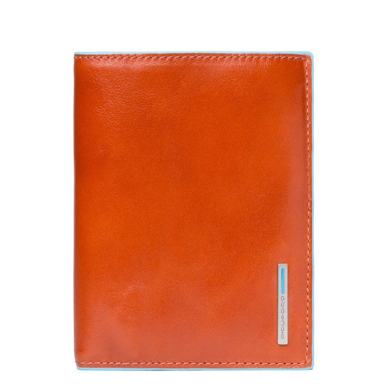 

Портмоне кожаное Piquadro Blue Square Orange с отдел. для 9 кред.карт