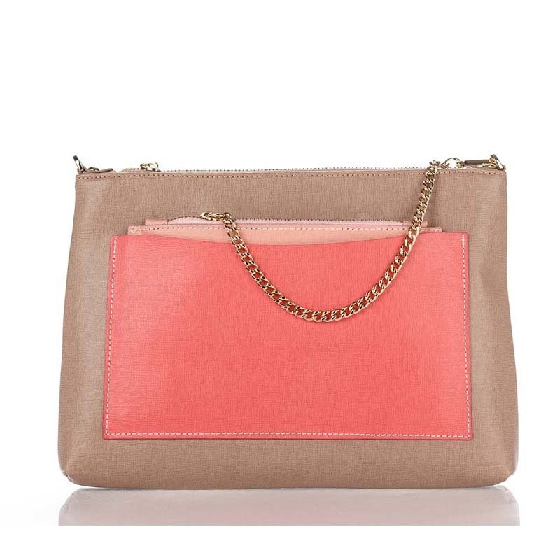

Женская кожаная сумка-клатч Italian bags Кофейный