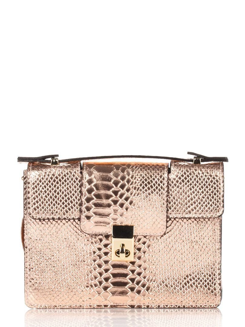 

Кожаный клатч Italian Bags Розовый