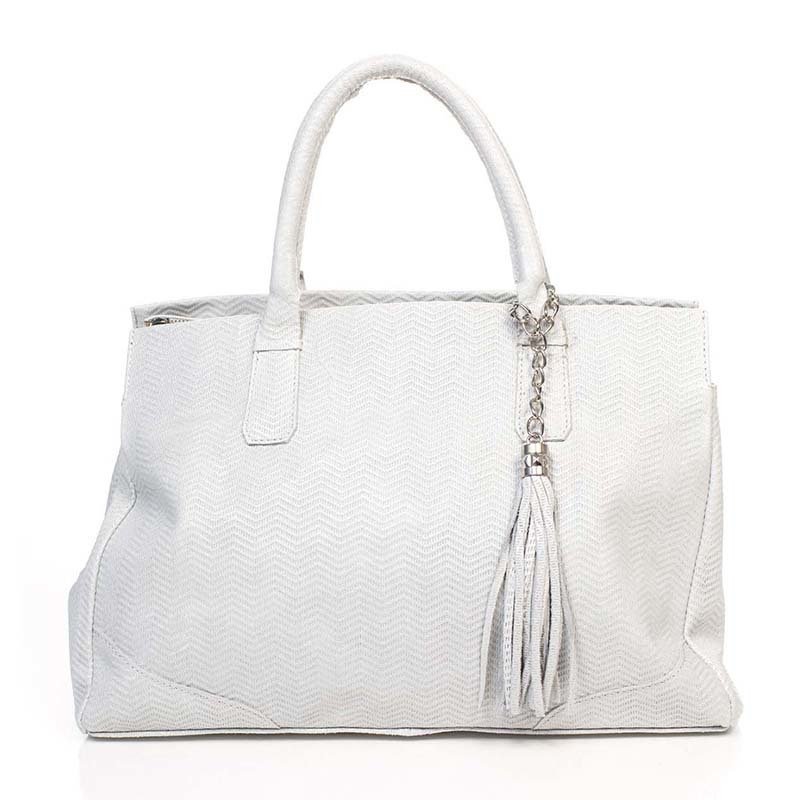 

Женская кожаная сумка Italian bags Серый