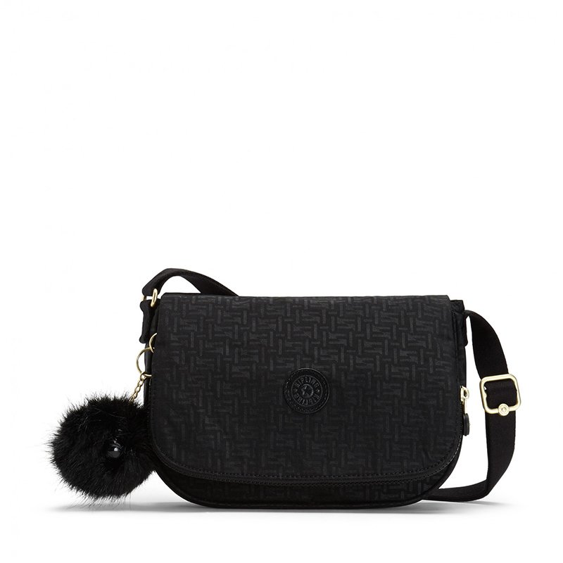 

Женская наплечная сумка Kipling EARTHBEAT S Black Pylon Emb