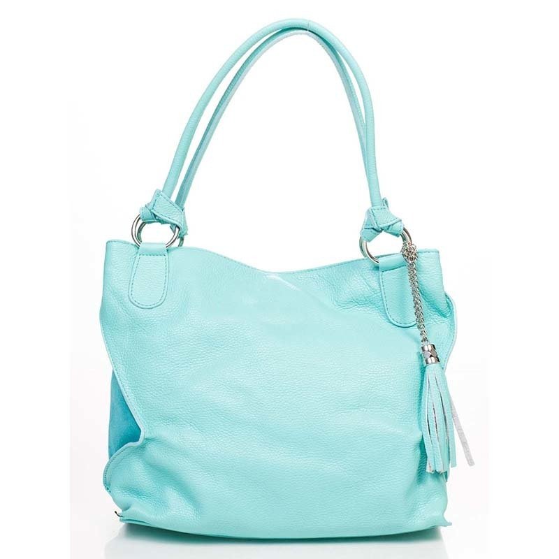 

Женская кожаная сумка Italian bags Бирюзовый