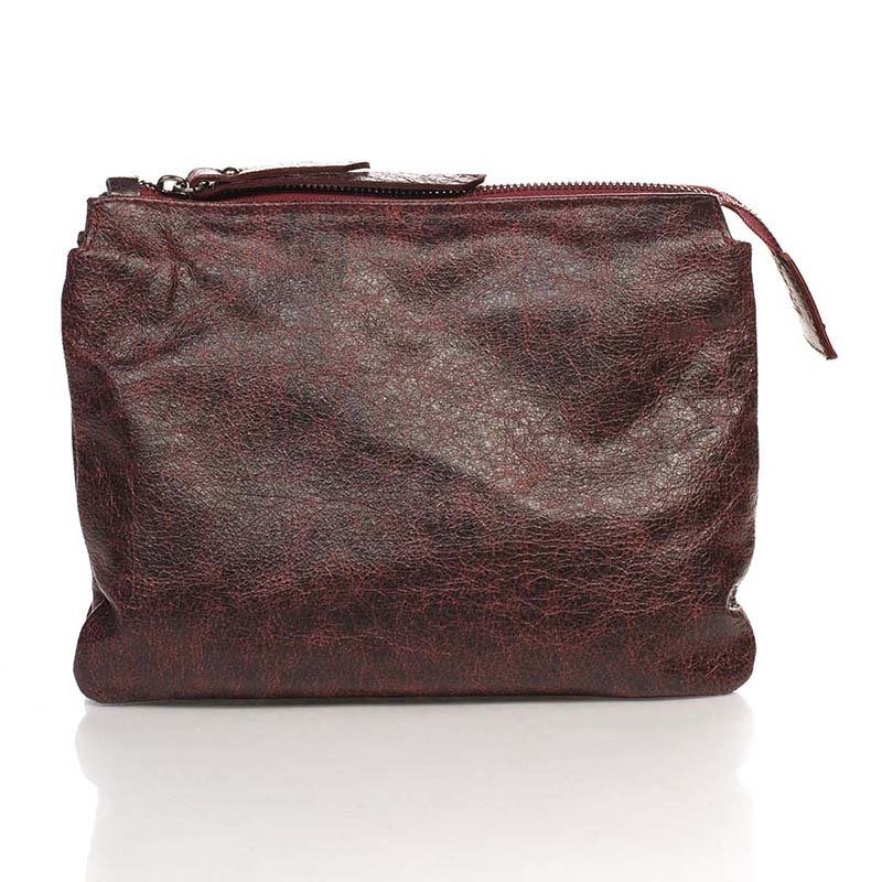 

Женская кожаная сумка-клатч Italian bags Бордовый