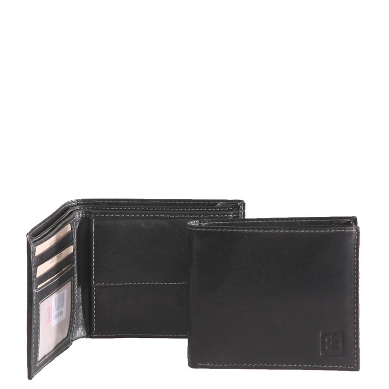 

Портмоне Enrico Benetti LEATHER Black горизонтальное с отдел. для монет (Eb67040 001)