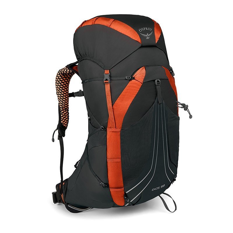 

Туристический рюкзак Osprey Exos 58 Blaze Black MD Черный (009.1735)