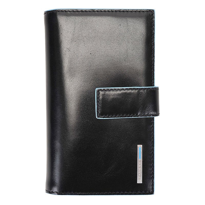 

Портмоне Piquadro BL SQUARE Black женское с отдел. для монет на молнии