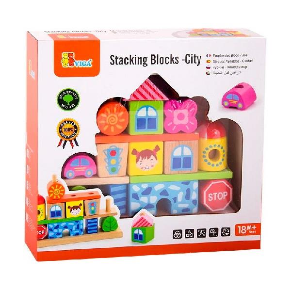 

Набор кубиков Viga Toys 'Город' (50043)