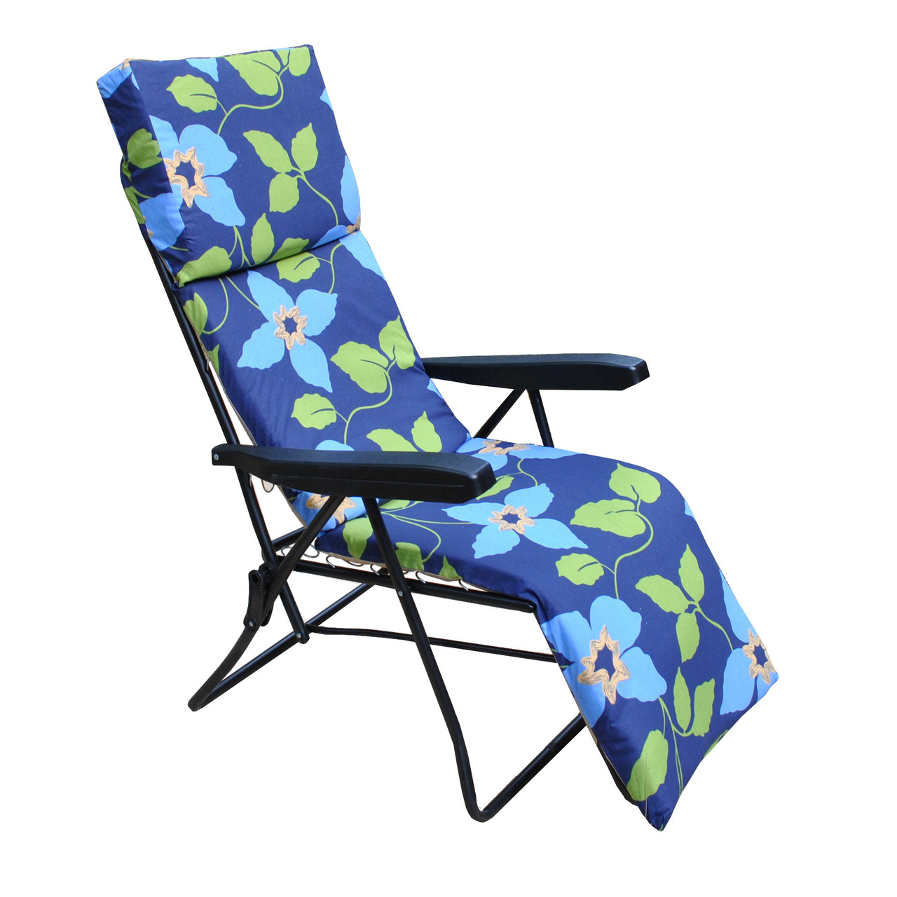 

Шезлонг металический Metal Far Strip Cotton Синий в разноцветные цветы (9304)