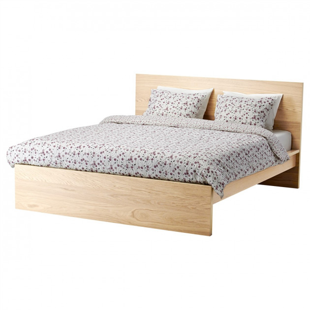 

Каркас кровати IKEA MALM 140x200 см Дубовый шпон беленый 990.273.88