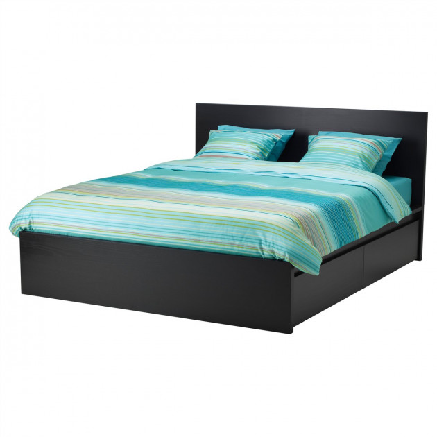 

Каркас кровати с 2 ящиками IKEA MALM 180x200 см Черно-коричневый 691.763.08