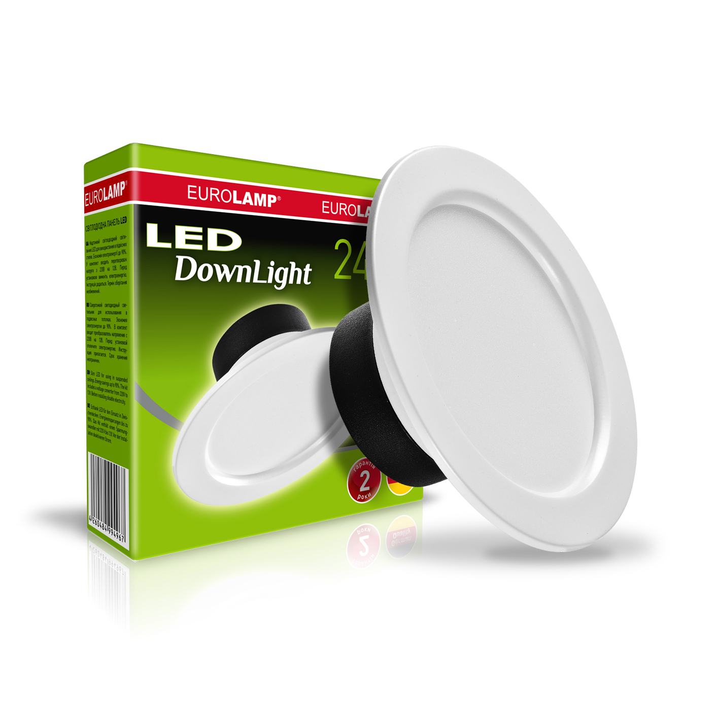 

Светодиодный (LED) светильник Eurolamp 24W 4000K (LED-DLR-24/4(Е))