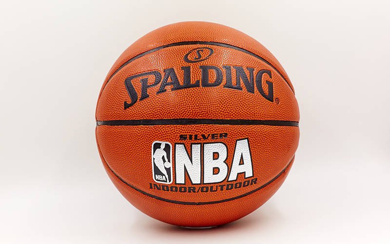 

Мяч баскетбольный PU №7 Spalding BA-5472 NBA SILVER