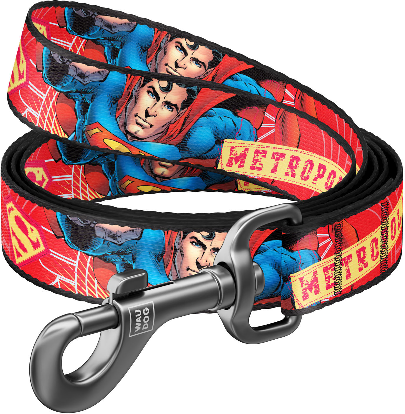 

Поводок для собак нейлоновый Collar WAUDOG Nylon, рисунок "Супергерой", L, Ш 25 мм, Дл 122 см (0125-2010)