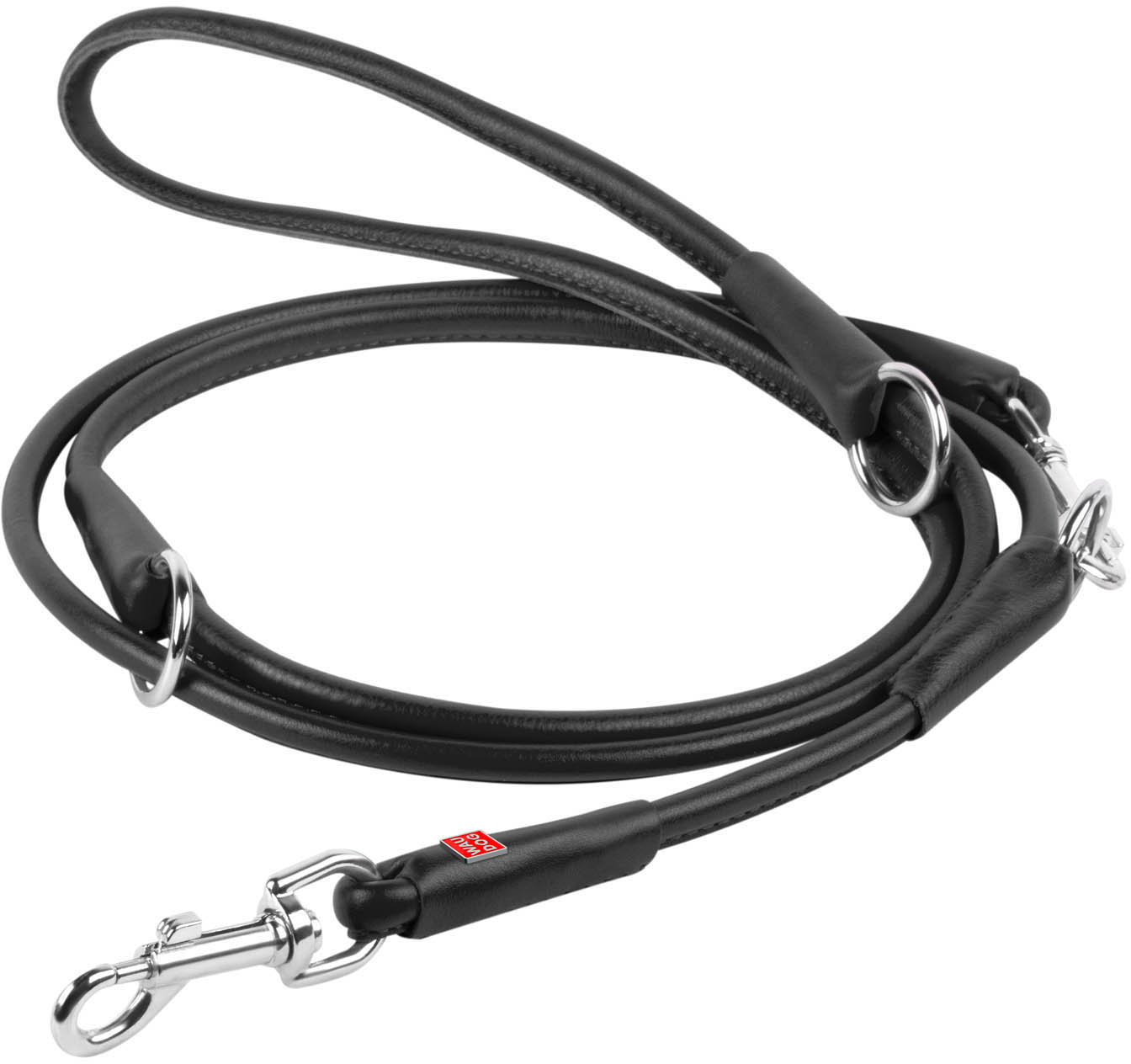 

Поводок-перестежка Collar Waudog Glamour круглый 6 мм 122 - 142 - 183 см Черный (33971)
