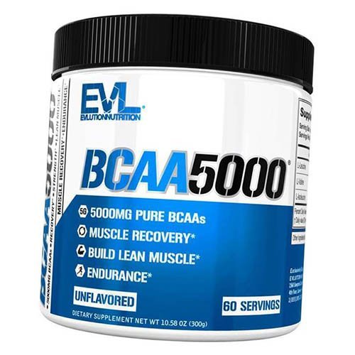 

Аминокислоты, ВСАА, BCAA 5000 Powder, Evlution Nutrition 300г Без вкуса (28385003)