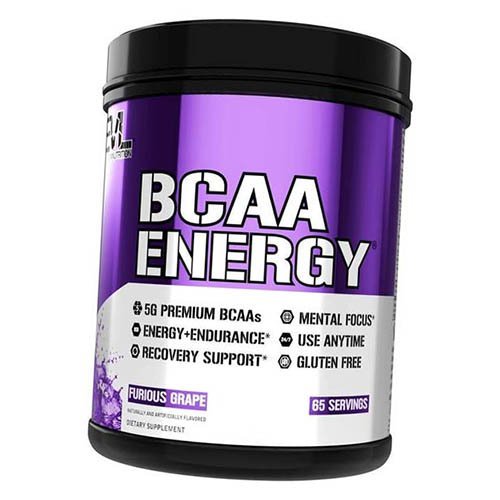 

Аминокислоты с кофеином и зеленым чаем для энергии, BCAA Energy, Evlution Nutrition 580г Виноград (28385002)