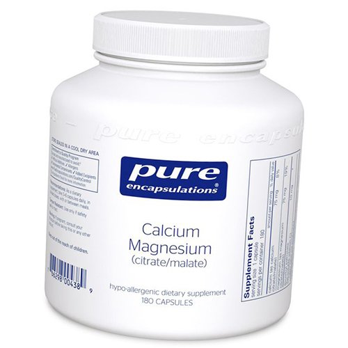 

Кальций Магний, Calcium Magnesium (citrate/malate), Pure Encapsulations 180капс (36361123)