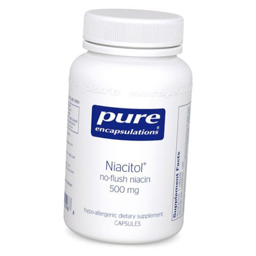 

Ниацин не вызывающий покраснений, Niacitol 500, Pure Encapsulations 60капс (36361113)