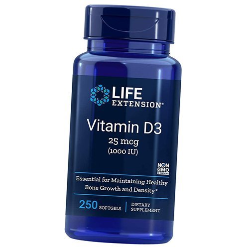 

Витамин Д3, Vitamin D3 1000, Life Extension 250гелкапс (36346063)