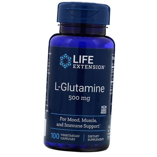 

L-Глютамин, L-Glutamine 500, Life Extension 100вегкапс (32346001)