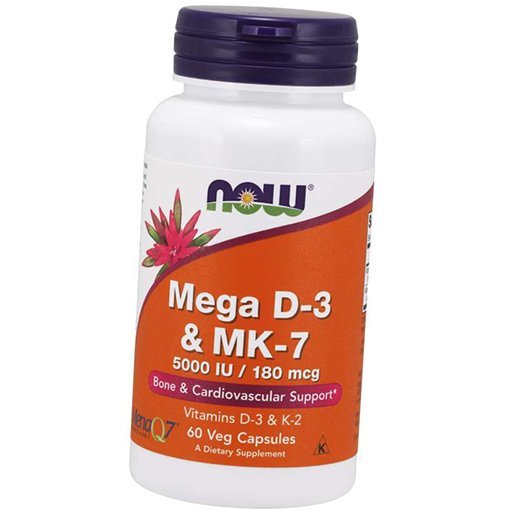 

Мега Витамин Д-3 и МК-7, Mega D-3 & MK-7, Now Foods 60вегкапс (36128410)