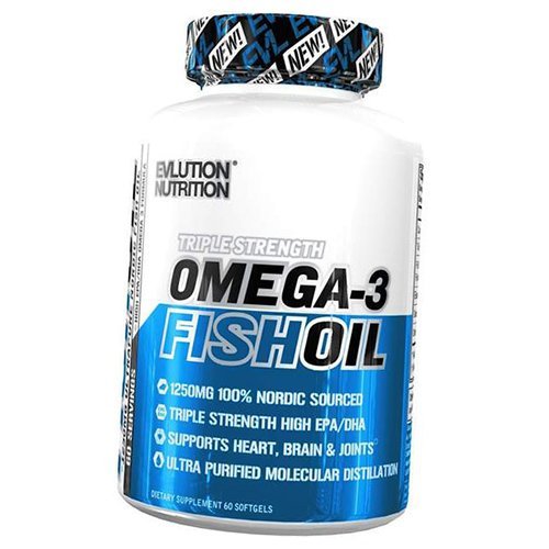 

Omega 3 Fish Oil Evlution Nutrition 60гелкапс (67385001)