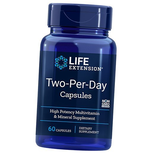 

Мультивитамины Дважды в День, Two-Per-Day, Life Extension 60капс (36346007)