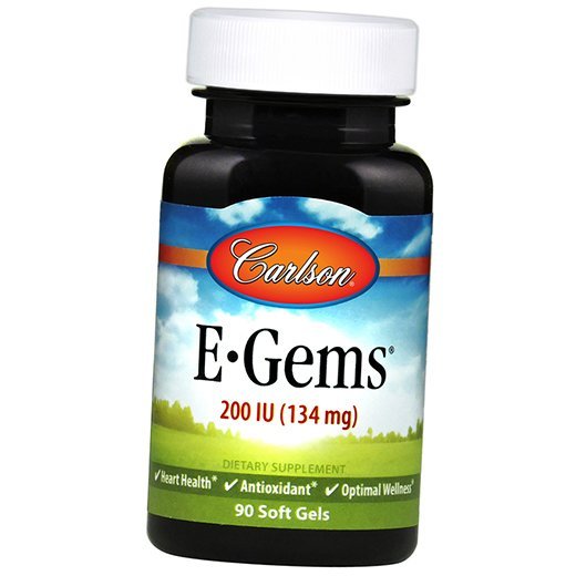 

Витамин Е, Смесь токоферолов, E-Gems 200, Carlson Labs 90гелкапс (36353077)