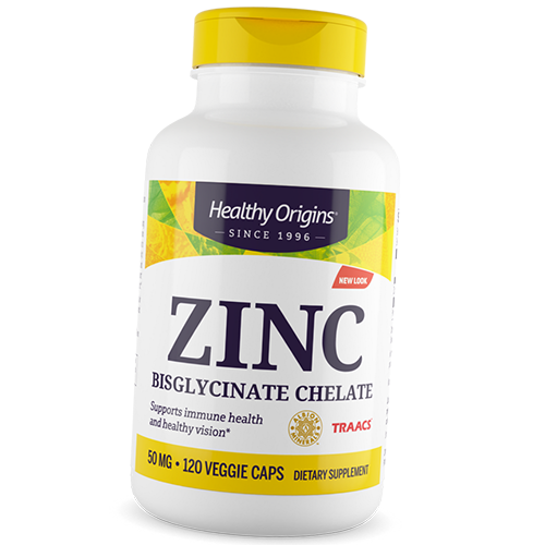 

Цинк Бисглицинат Хелат, Zinc Bisglycinate Chelate, Healthy Origins 120вегкапс (36354056)