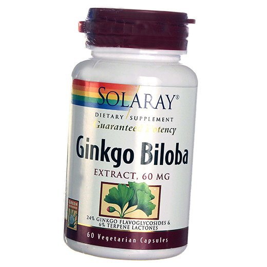 

Ginkgo Biloba Leaf Extract Solaray 60вегкапс (71411028)