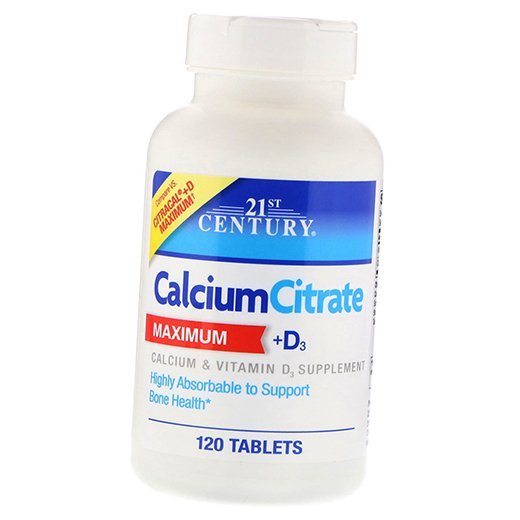 

21st Century Calcium Citrate + D3 Maximum 120таб (36440037)