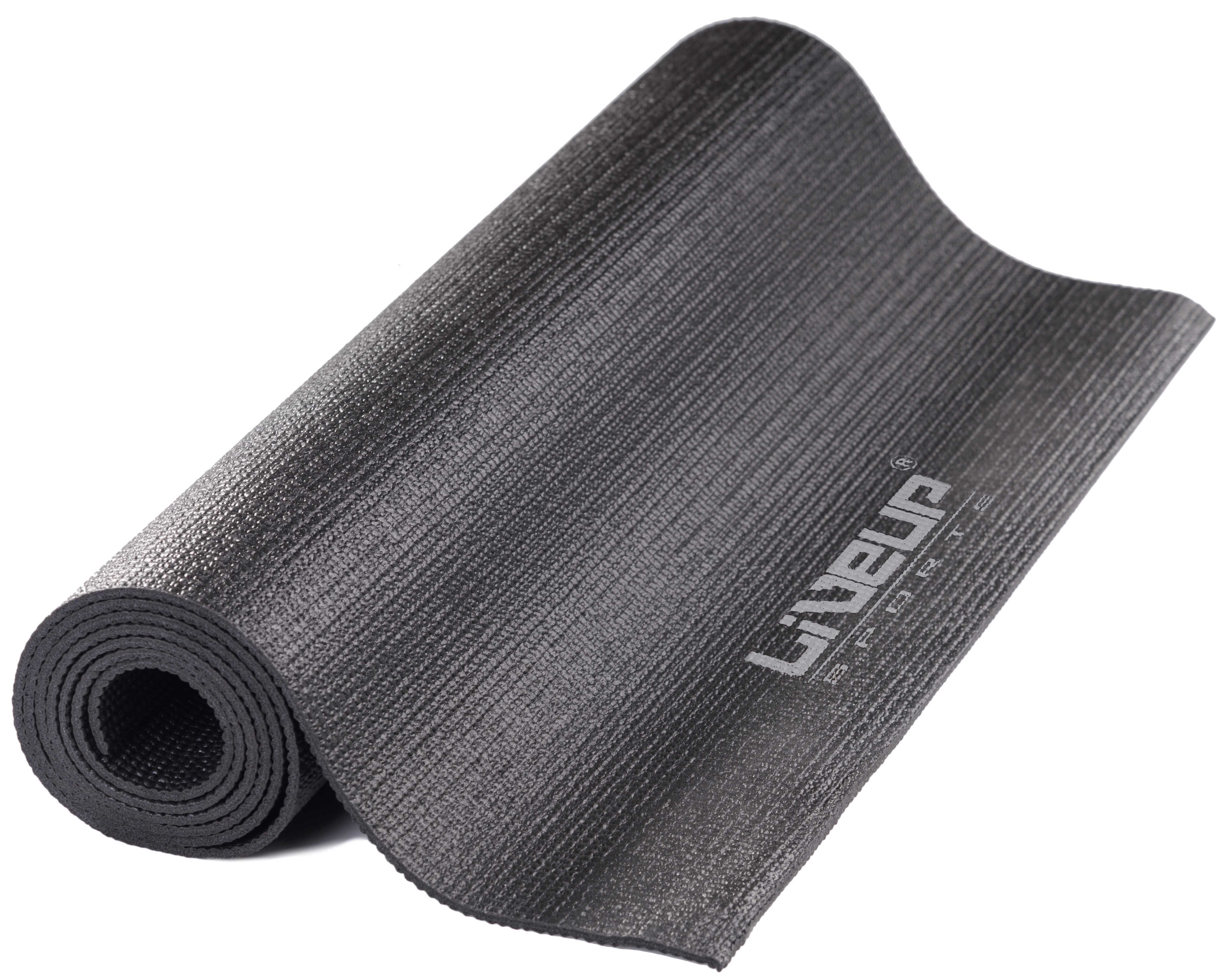 

Коврик для йоги LiveUp PVC YOGA MAT 180x61x0.4см Черный