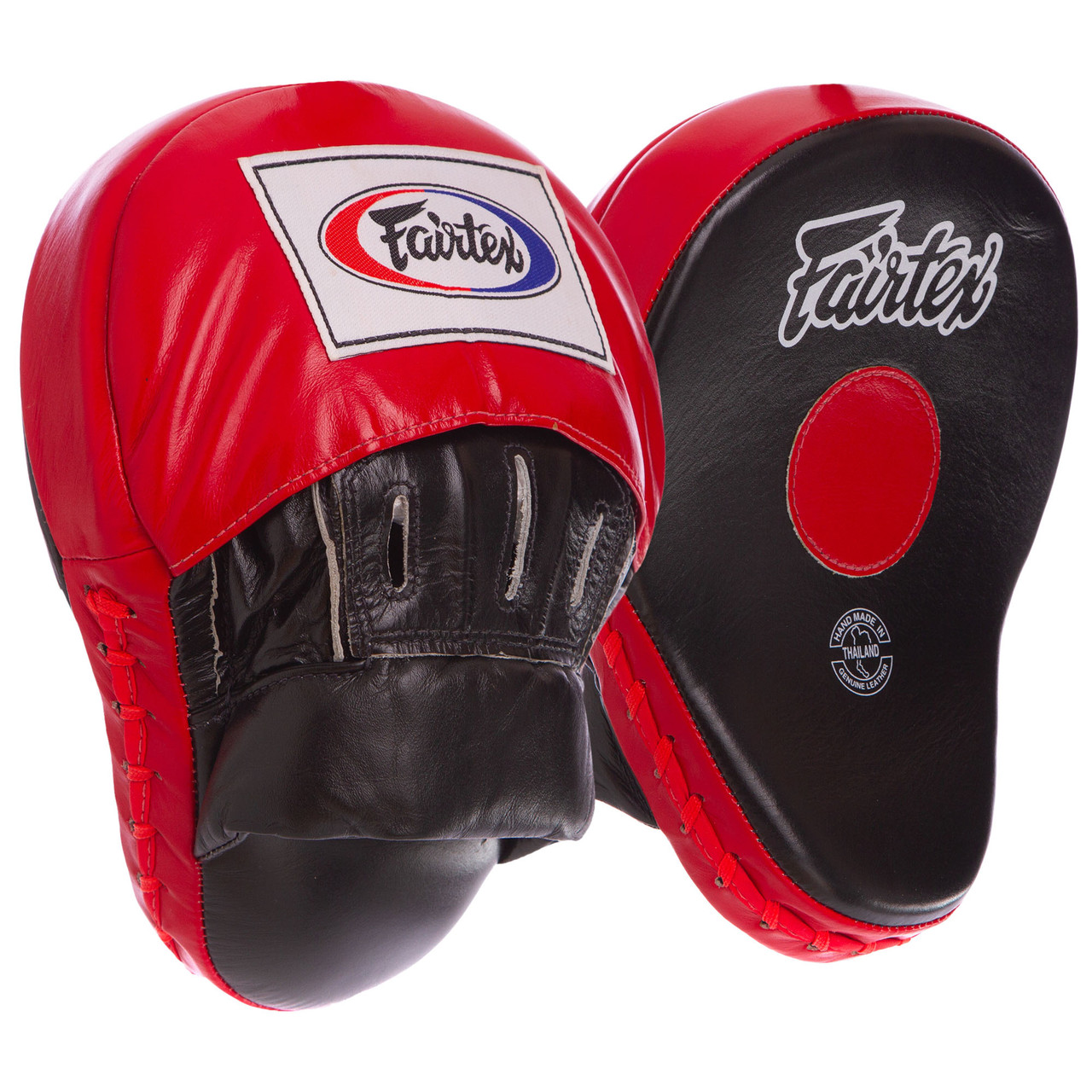 

Лапи боксерські гнуті для єдиноборств з FAIRTEX ORIGINAL Натуральна шкіра Червоний (FMV9)