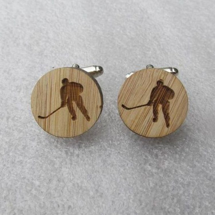 

Запонки Handmade Деревянные Хокеист Dzp-0666 158341