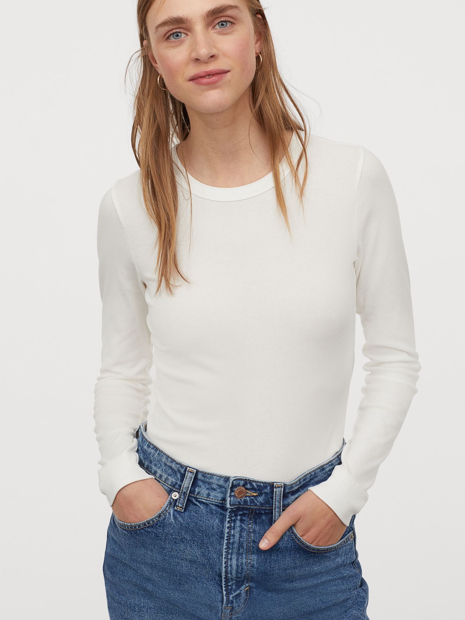 

Лонгслив H&M 9062582dm XS Молочный