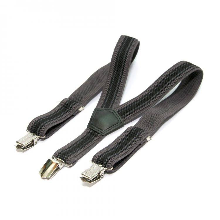 

Детские подтяжки Gofin suspenders Cтрейч-ткань Полосатые Серо-черный (Pbd-098) 5248080