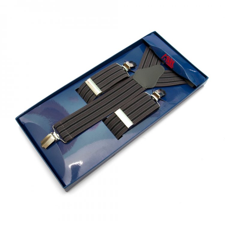 

Подтяжки Gofin suspenders Y Образные Cтрейч-ткань Серые (Pu-0483) 5386830