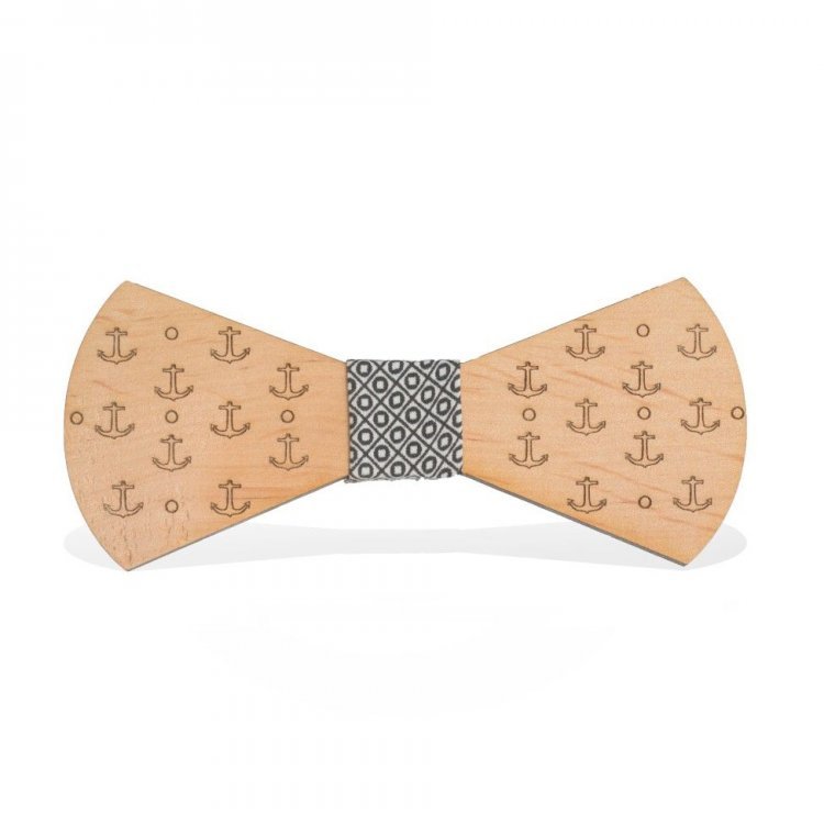 

Галстук-Бабочка Handmade Деревянный С Гравировкой Якорь Gbd-368 158079