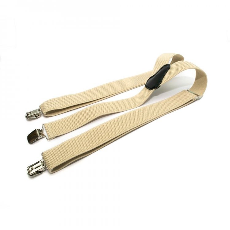 

Мужские Подтяжки Gofin suspenders 3.5см Cтрейч-ткань Однотонные Бежевые Pbp-4615 5146293